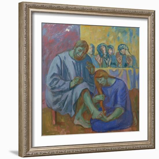 The Footwashing, 1990-Hans Feibusch-Framed Giclee Print