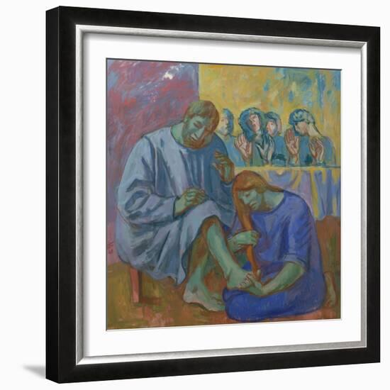 The Footwashing, 1990-Hans Feibusch-Framed Giclee Print