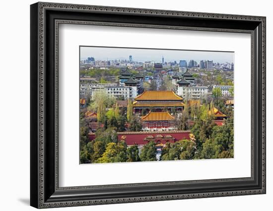 The Forbidden City in Beijing Looking South Taken from the Viewing Point of Jingshan Park-Gavin Hellier-Framed Photographic Print