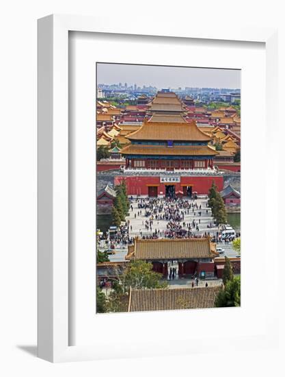 The Forbidden City in Beijing Looking South Taken from the Viewing Point of Jingshan Park-Gavin Hellier-Framed Photographic Print