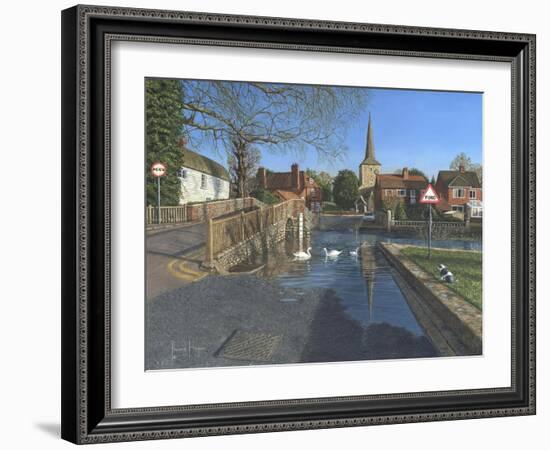 The Ford at Eynsford Kent-Richard Harpum-Framed Art Print