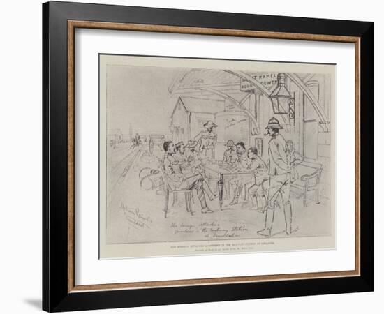 The Foreign Attaches Quartered in the Railway Station at Smaldeel-Melton Prior-Framed Giclee Print