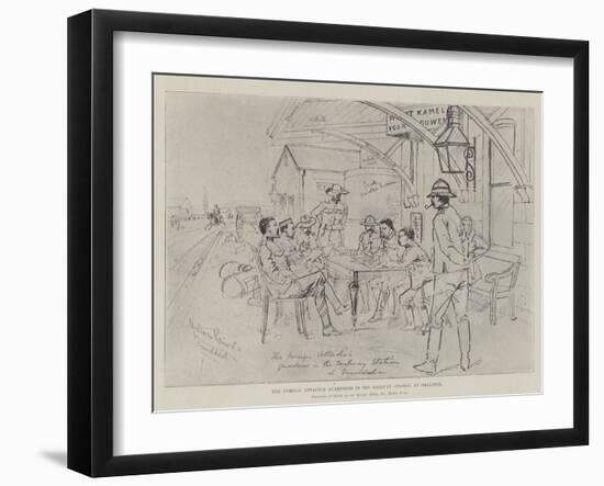 The Foreign Attaches Quartered in the Railway Station at Smaldeel-Melton Prior-Framed Giclee Print