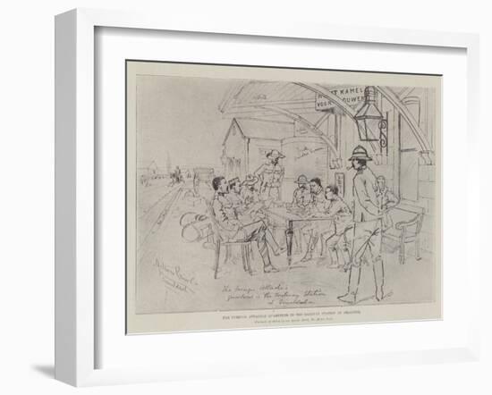 The Foreign Attaches Quartered in the Railway Station at Smaldeel-Melton Prior-Framed Giclee Print