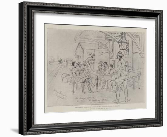 The Foreign Attaches Quartered in the Railway Station at Smaldeel-Melton Prior-Framed Giclee Print