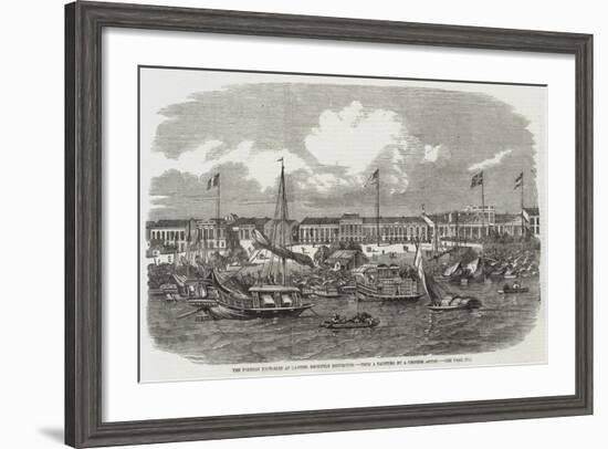 The Foreign Factories at Canton, Recently Destroyed-null-Framed Giclee Print