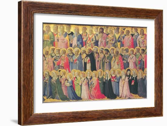 The Forerunners of Christ with Saints and Martyrs, 1423-24-Fra Angelico-Framed Giclee Print
