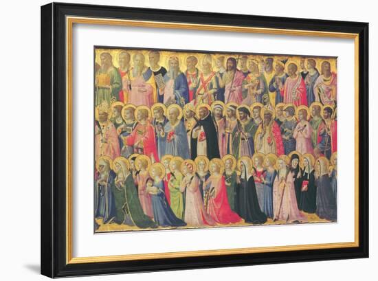 The Forerunners of Christ with Saints and Martyrs, 1423-24-Fra Angelico-Framed Giclee Print