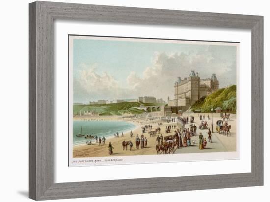 The Foreshore Road at Scarborough Which Follows the Coast Beside the Beach-null-Framed Art Print