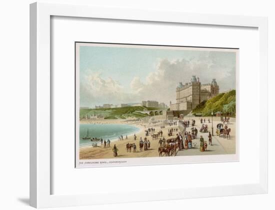 The Foreshore Road at Scarborough Which Follows the Coast Beside the Beach-null-Framed Art Print