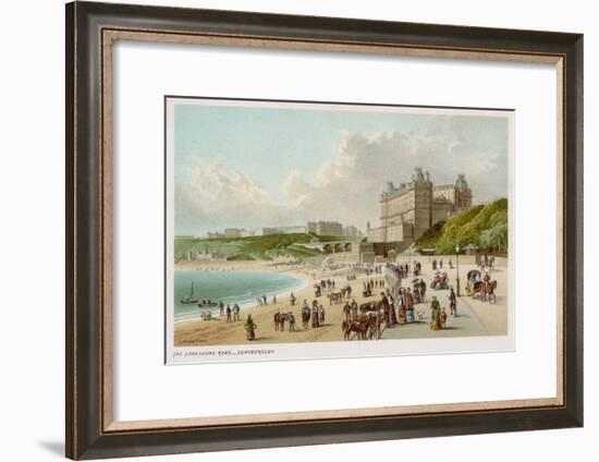 The Foreshore Road at Scarborough Which Follows the Coast Beside the Beach-null-Framed Art Print