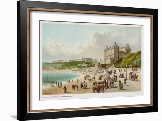 The Foreshore Road at Scarborough Which Follows the Coast Beside the Beach-null-Framed Art Print