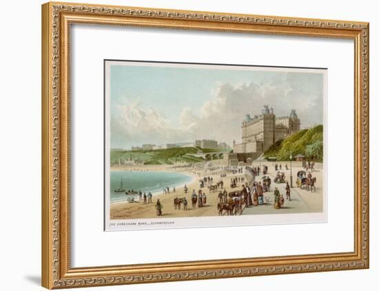 The Foreshore Road at Scarborough Which Follows the Coast Beside the Beach-null-Framed Art Print