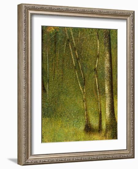 The Forest at Pontaubert, 1881-Georges Pierre Seurat-Framed Giclee Print