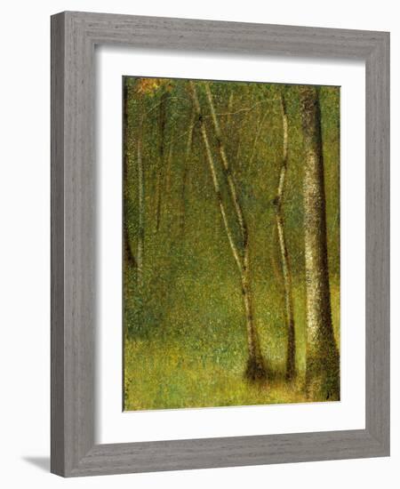 The Forest at Pontaubert, 1881-Georges Pierre Seurat-Framed Giclee Print