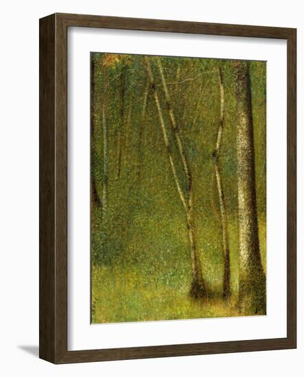 The Forest at Pontaubert, 1881-Georges Pierre Seurat-Framed Giclee Print