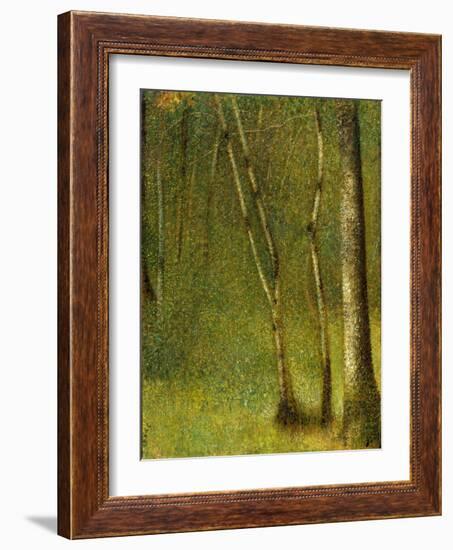 The Forest at Pontaubert, 1881-Georges Pierre Seurat-Framed Giclee Print