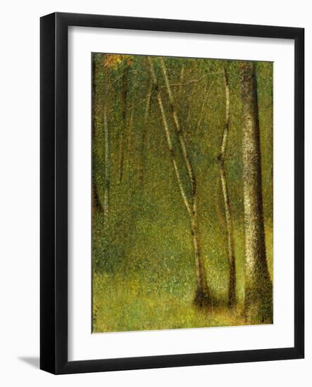 The Forest at Pontaubert, 1881-Georges Pierre Seurat-Framed Giclee Print