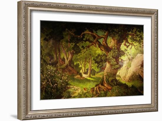 The Forest Crossed by Parsifal to Liberate Amfortas at Castle of Grail, from Opera Parsifal-null-Framed Giclee Print