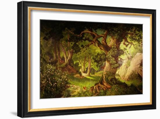 The Forest Crossed by Parsifal to Liberate Amfortas at Castle of Grail, from Opera Parsifal-null-Framed Giclee Print