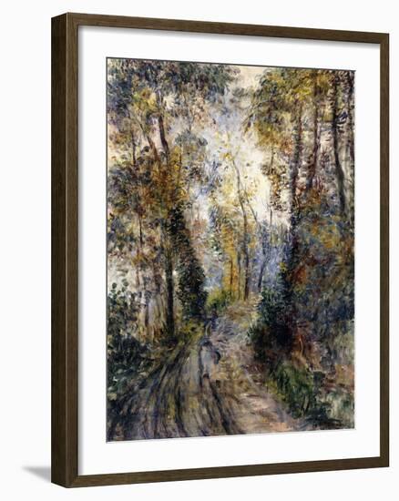 The Forest Path, 1871-Pierre-Auguste Renoir-Framed Giclee Print