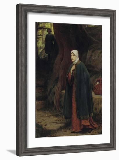 The Forest Tryst-Edmund Blair Leighton-Framed Art Print