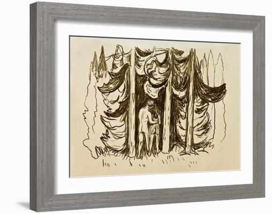 The Forest-Edvard Munch-Framed Giclee Print