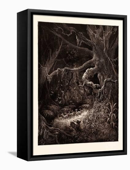 The Forests on the Banks of the Mississippi-Gustave Dore-Framed Premier Image Canvas