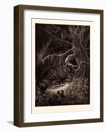 The Forests on the Banks of the Mississippi-Gustave Dore-Framed Giclee Print