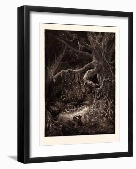 The Forests on the Banks of the Mississippi-Gustave Dore-Framed Giclee Print