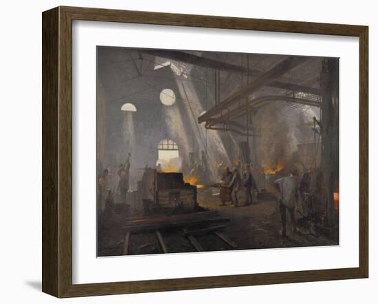 The forge, 1893. Oil on canvas 72 x 90 cm R. F. 891.-Fernand Cormon-Framed Giclee Print