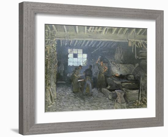 The Forge at Marly-Le-Roi, Yvelines, 1875-Alfred Sisley-Framed Giclee Print