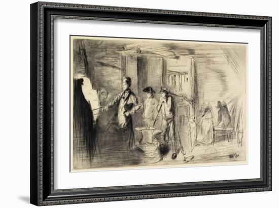 The Forge from Sixteen Etchings of Scenes on the Thames and Other Subjects, 1861-James Abbott McNeill Whistler-Framed Giclee Print