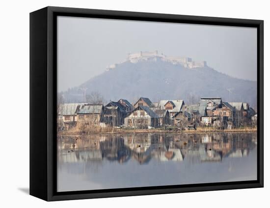 The Fort Looks over Dal Lake at Srinagar, Kashmir, India-Julian Love-Framed Premier Image Canvas