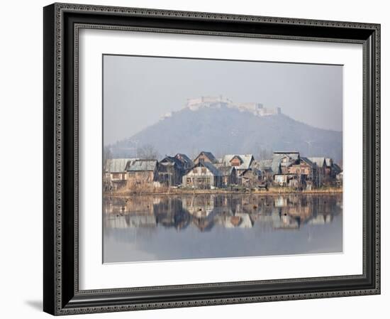 The Fort Looks over Dal Lake at Srinagar, Kashmir, India-Julian Love-Framed Photographic Print