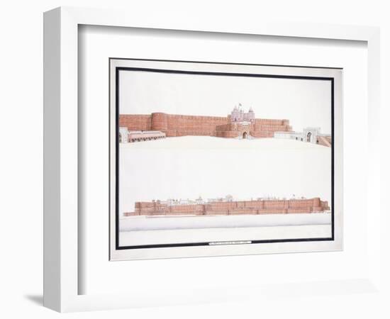 The Fort of Agra, with the Delhi Gate, C. 1815-null-Framed Giclee Print