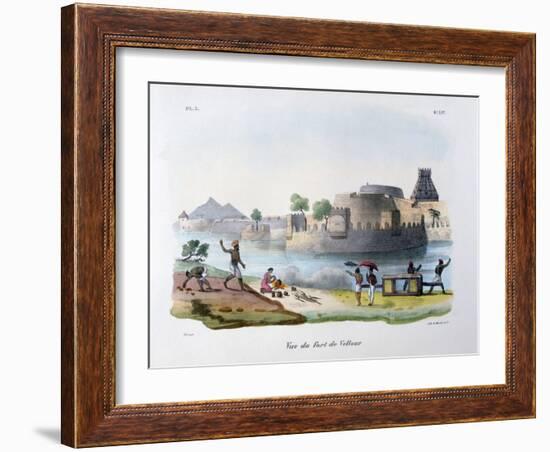 The Fort of Vellour (Vellor), India, 1828-Marlet et Cie-Framed Giclee Print