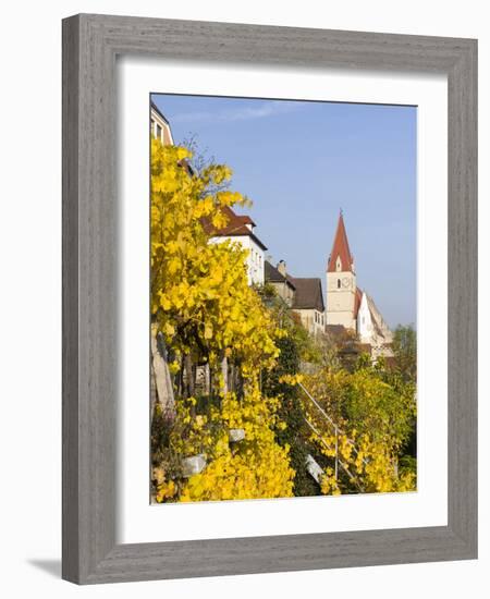 The Fortified Church Mariae Himmelfahrt in the Medieval Town of Weissenkirchen in the Wachau-Martin Zwick-Framed Photographic Print