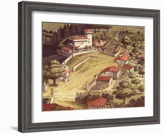 The Fortified Villa of the Medici Family at Trebbio-Pat Nicolle-Framed Giclee Print