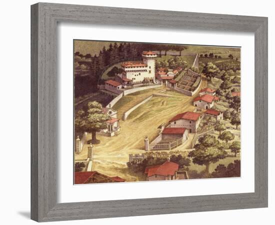 The Fortified Villa of the Medici Family at Trebbio-Pat Nicolle-Framed Giclee Print