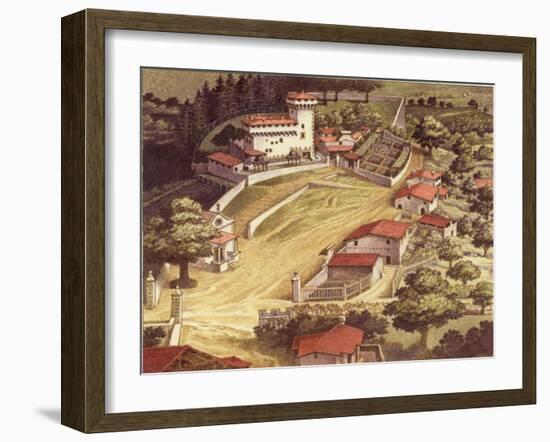 The Fortified Villa of the Medici Family at Trebbio-Pat Nicolle-Framed Giclee Print