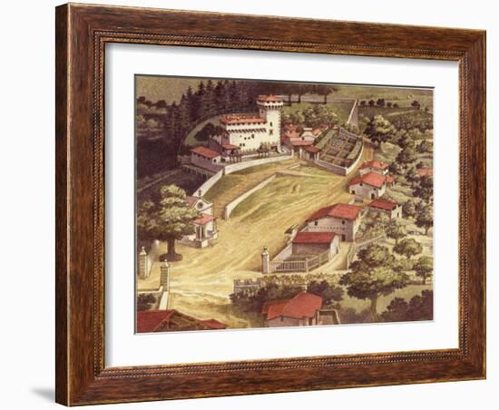 The Fortified Villa of the Medici Family at Trebbio-Pat Nicolle-Framed Giclee Print