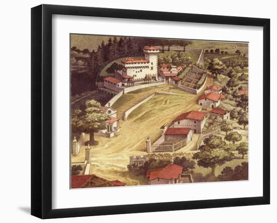 The Fortified Villa of the Medici Family at Trebbio-Pat Nicolle-Framed Giclee Print