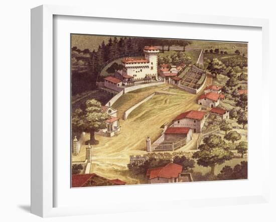 The Fortified Villa of the Medici Family at Trebbio-Pat Nicolle-Framed Giclee Print