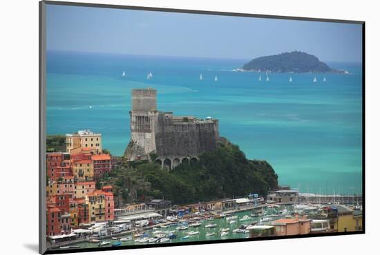 The fortress of Lerici, coast of Liguria, Italy, Europe-Don Mammoser-Mounted Photographic Print