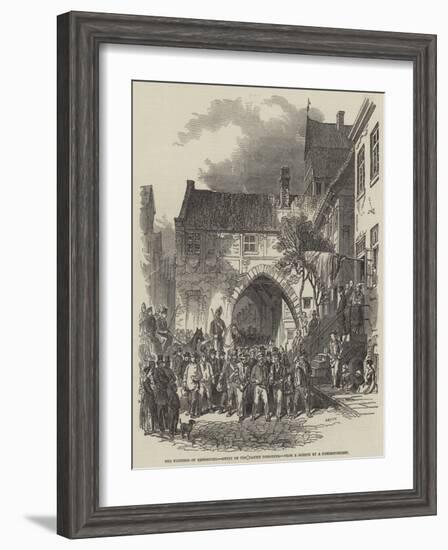 The Fortress of Rendsburg, Entry of the Danish Prisoners-null-Framed Giclee Print