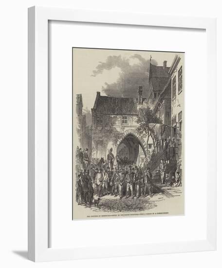 The Fortress of Rendsburg, Entry of the Danish Prisoners-null-Framed Giclee Print