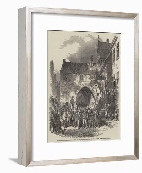 The Fortress of Rendsburg, Entry of the Danish Prisoners-null-Framed Giclee Print