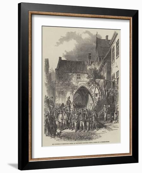 The Fortress of Rendsburg, Entry of the Danish Prisoners-null-Framed Giclee Print