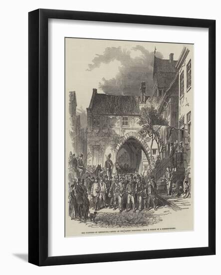 The Fortress of Rendsburg, Entry of the Danish Prisoners-null-Framed Giclee Print